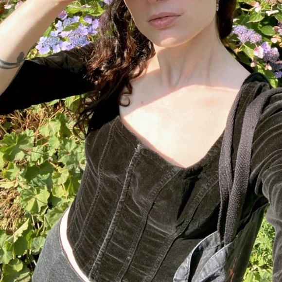 Black y2k Corset Bustier - Picture 2 of 4